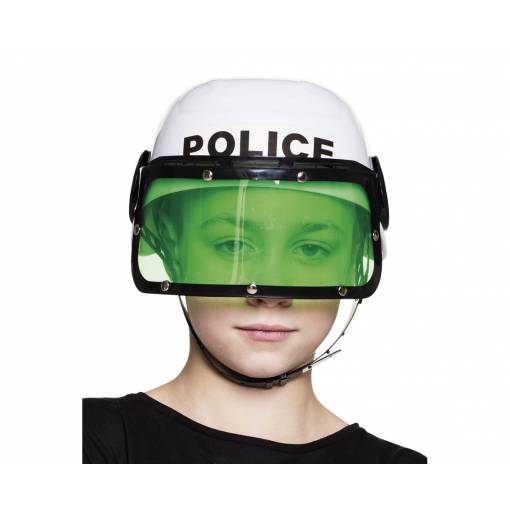 Foto - Dětská policejní helma - Bílá