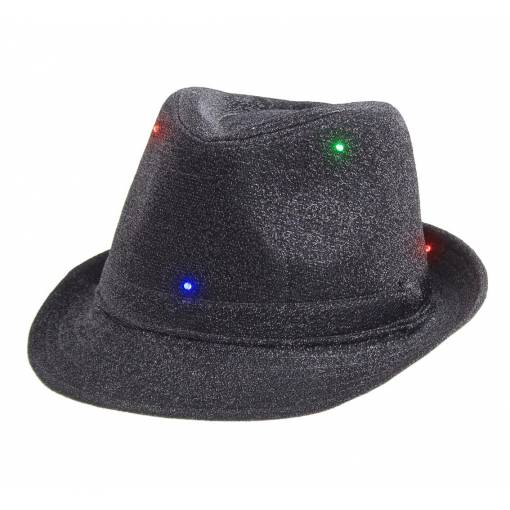 Foto - Blikající flitrový klobouk - Černý, třpytivý