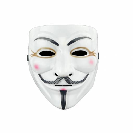Maska Anonymous - Bílá s linkami
