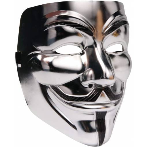 Maska Anonymous - Stříbrná
