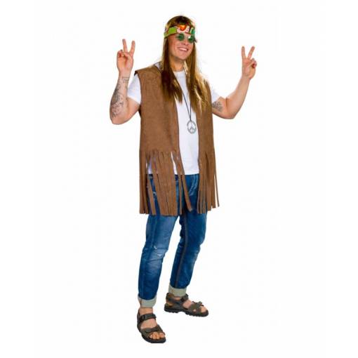 Foto - Pánská vesta s třásněmi - Hippie L