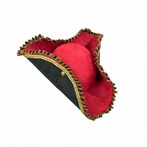 Pirátský klobouk - Černo červený