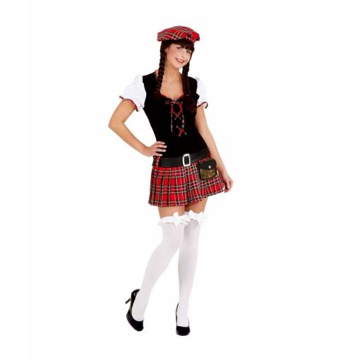 Dámský kostým - Skotský červený 42