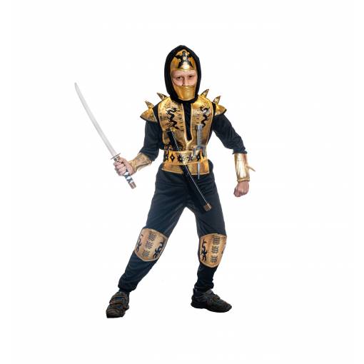 Dětský kostým - Zlatý ninja 116/128