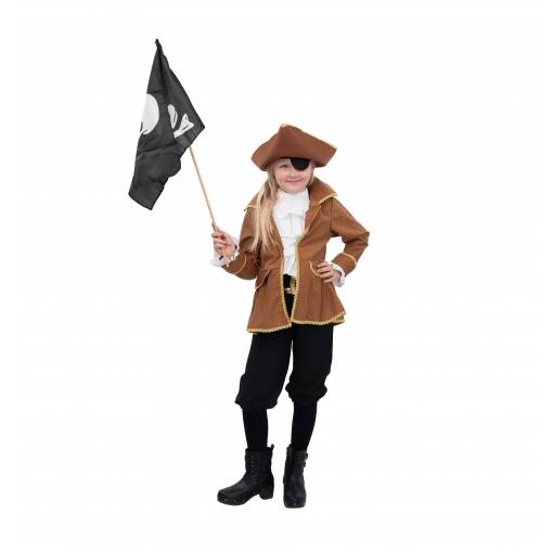 Dětský kabát - Pirát hnědý 140