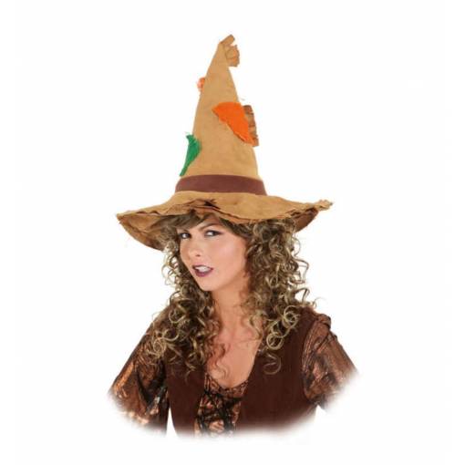 Čarodějnický klobouk - Hnědý se záplatami