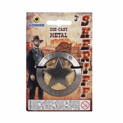 Kovový odznak šerifa s magnetem