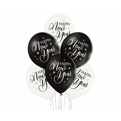 Sada balónků - Happy New Year, 6 kusů