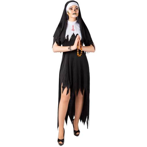 Foto - Halloweenská jeptiška -L/XL