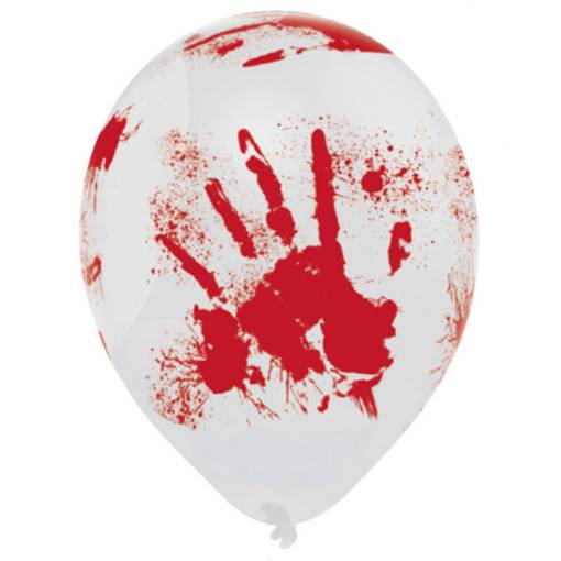 Foto - Prémiový balónek 10" - Krvavý Halloween, 6 ks