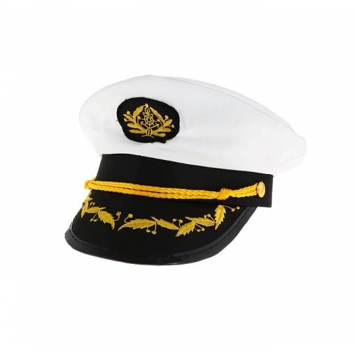 Foto - Námořnická čepice s nárameníky - Bílo černá