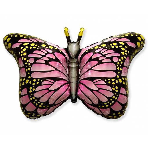 Fóliový balónek - Růžový motýl