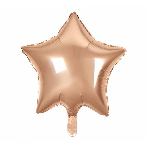 Fóliový balónek - Růžová zlatá, hvězda