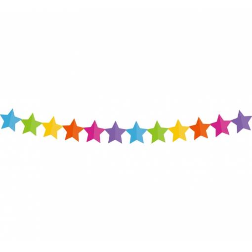 Papírová girlanda - Barevné hvězdy