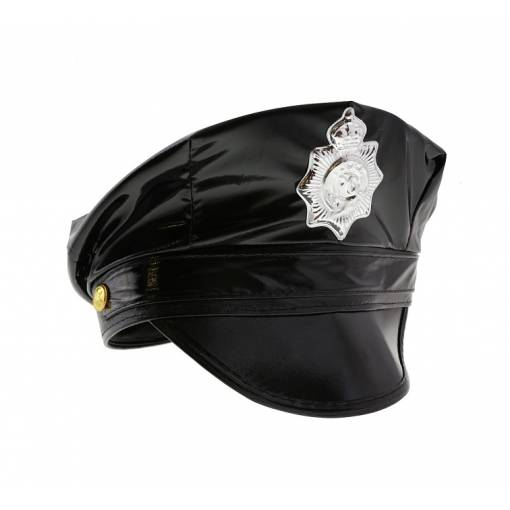 Policejní klobouk - Černý