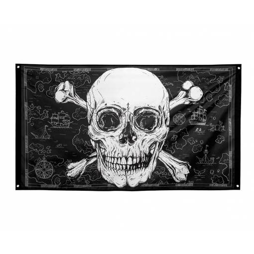 Vlajka - Pirátská lebka