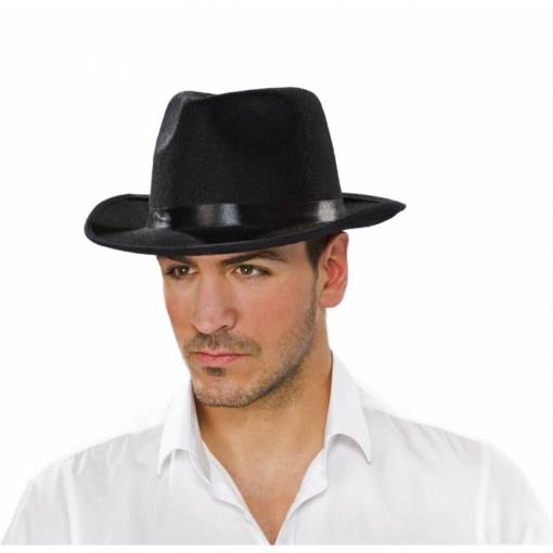 Gangster klobouk - Černý