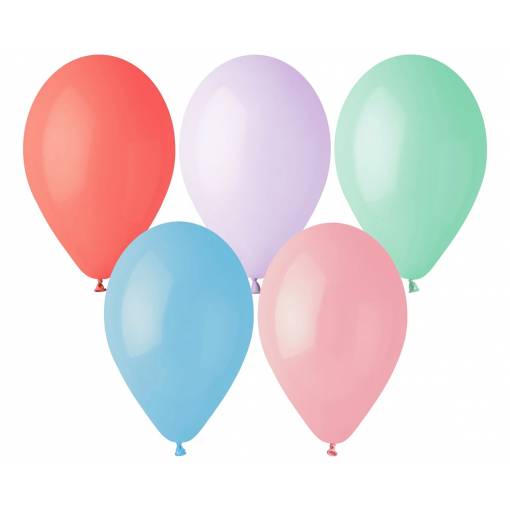 Pastelové balónky - Barevné 50 kusů