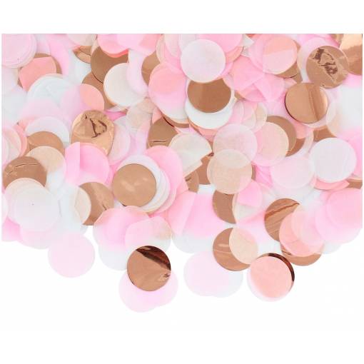 Papírové pastelové konfety - Růžovo/Zlatá