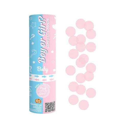 Vystřelovací konfety - Růžová kolečka