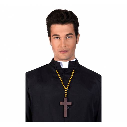 Dřevěný náhrdelník s křížem - Pro kněze