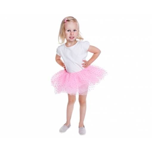 Dětská TuTu sukně - Růžová s tečkami, 3 roky