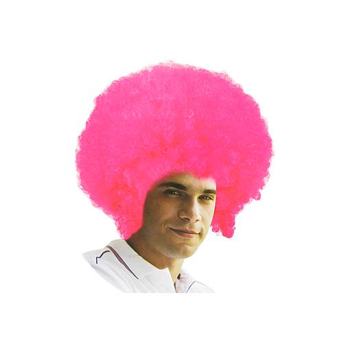 Pánská mega Afro paruka - Růžová