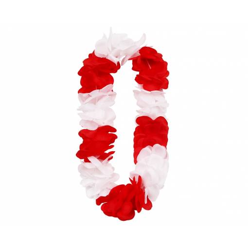 Havajský věnec - Bílá/Červená