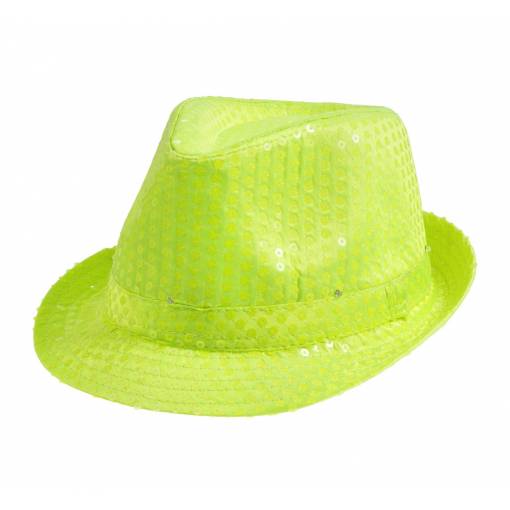 Foto - Blikající neonový klobouk - Žlutý