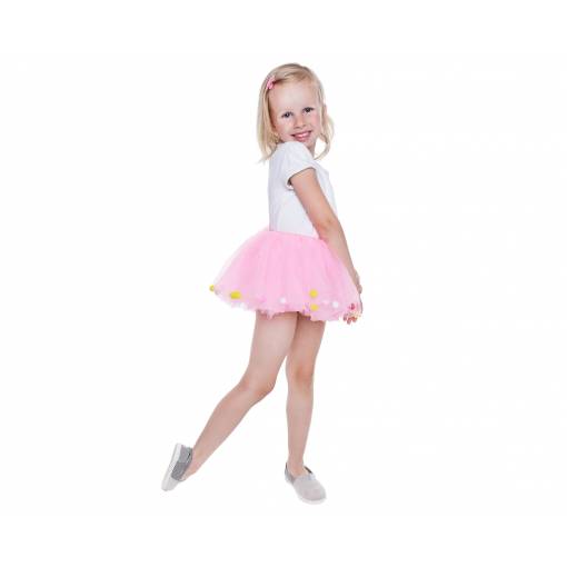 Dětský kostým - Růžová balerína s tečkami