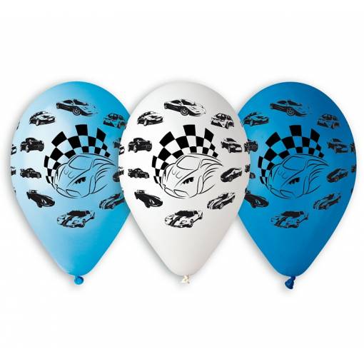 Prémiové balónky 12" - Auta, 5 kusů