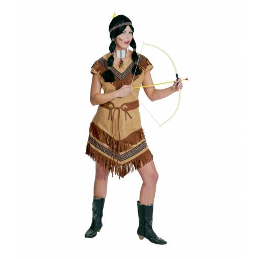 Dámský kostým - Indiánka, béžová 36