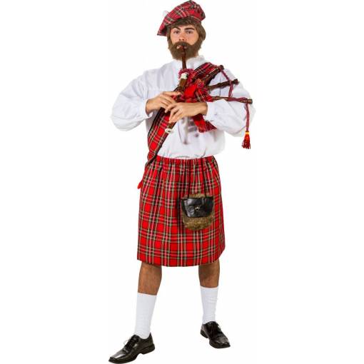 Foto - Pánská skotská sukně - Červená