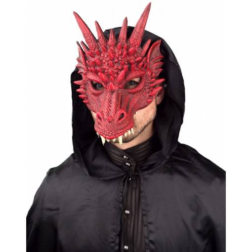 Pánská maska - Drak červená