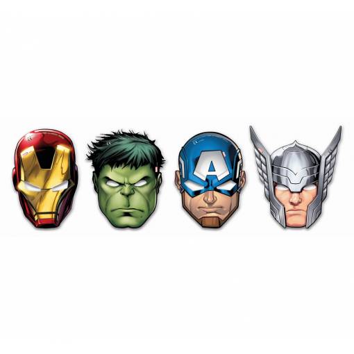 Papírové masky - Avengers 6 kusů